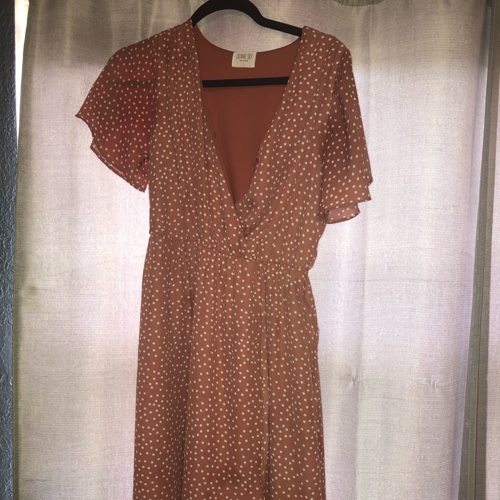 Polka dot maxi dress